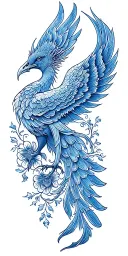 delftware pattern  phoenix tattoo design idea
