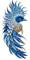 delftware pattern  phoenix tattoo design idea