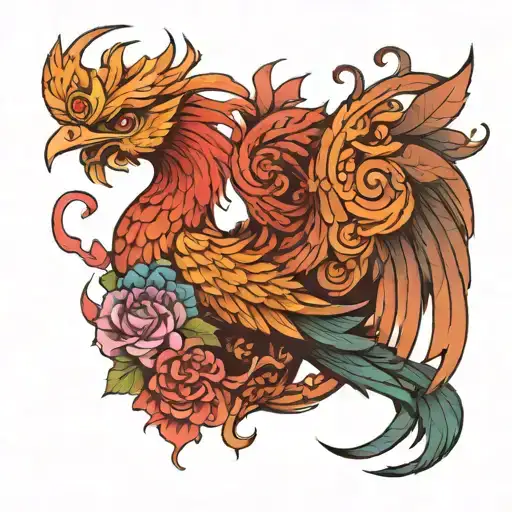 Simurgh tattoo design idea