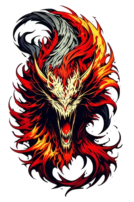 BELIAL with winds tattoo design idea