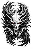 BELIAL with winds tattoo design idea