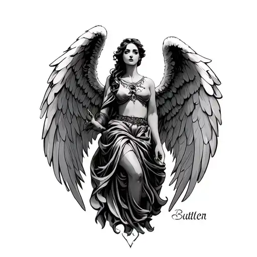 Angel Hustler tattoo design idea