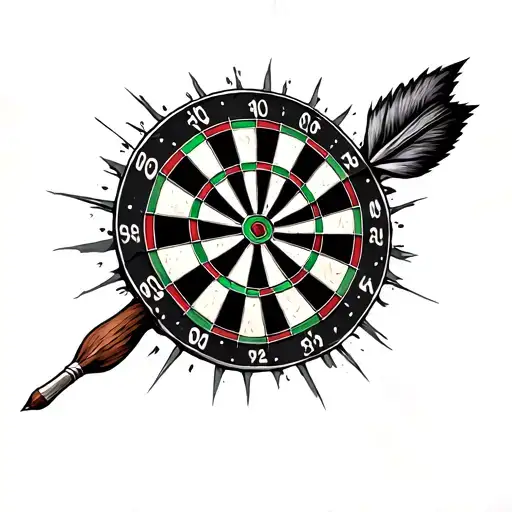 Darts tattoo design idea