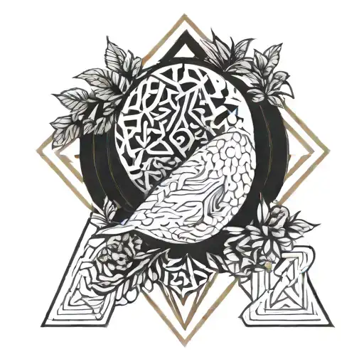 aquarius, nature, free spirit tattoo design idea