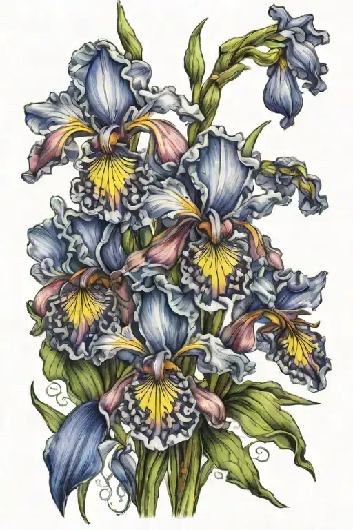 irises tattoo design idea