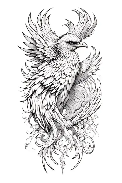 phoenix tattoo design idea