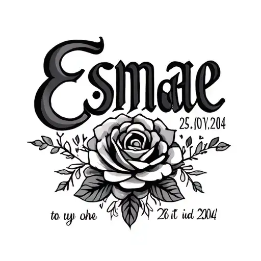 "(Esmae 25-07-2024)" clean forearm tattoo design for a father dedicated to his daughter tattoo design idea