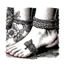 Ankle Bracelet tattoo design idea