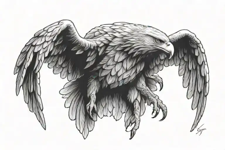 Isaiah 40:31 with an eagle soaring tattoo design idea