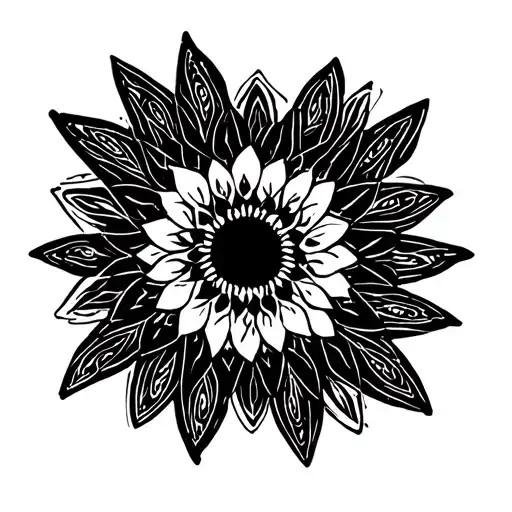 Lotos flower chakra biotherapy tattoo design idea
