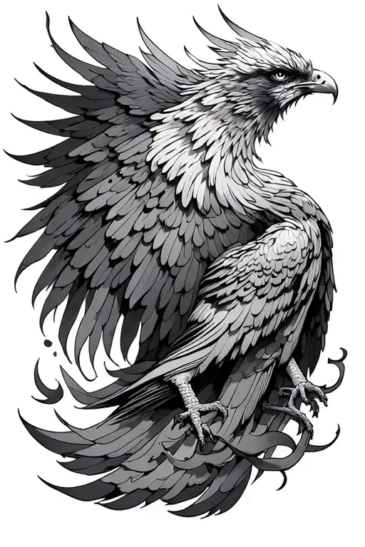 phoenix rising fine line tattoo tattoo design idea