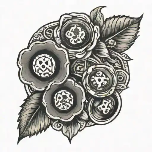 memorial tattoo featuring buttons  tattoo design idea