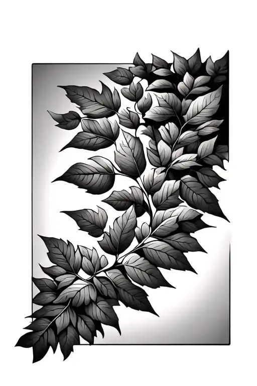 leaves falling apart tattoo design idea