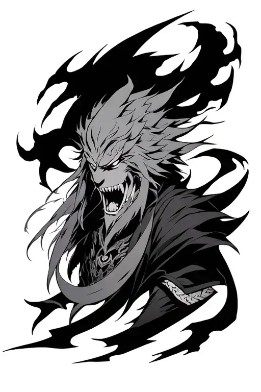 Rengoku and Tengen Demon Slayer tattoo design idea