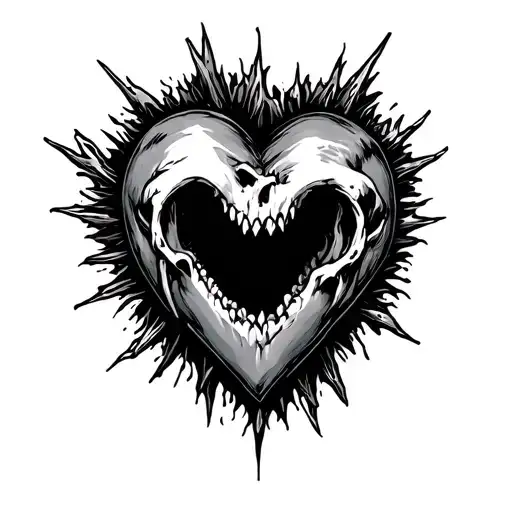 Heart Attack tattoo design idea
