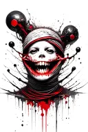 beksinski giger teeth nurse mummy wrapped tattoo design idea