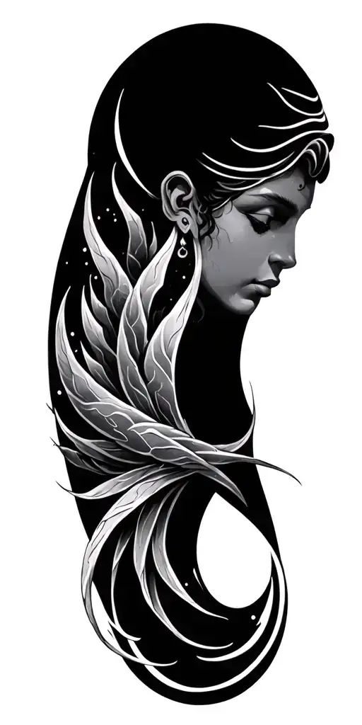 Zodiac Aquarius tattoo design idea