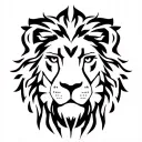 lion face tattoo design idea