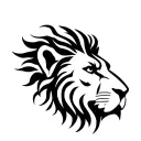 lion face tattoo design idea