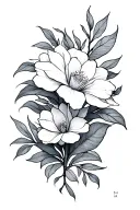 "Fine Line" Sampaguita tattoo design idea