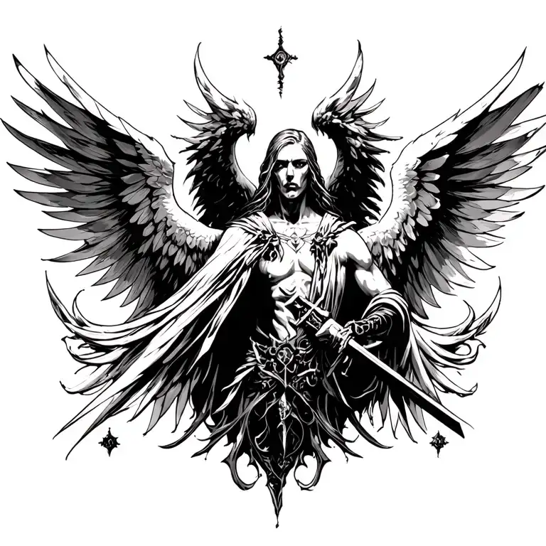 archangel uriel tattoo design idea