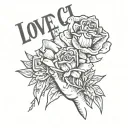 create a hand tattoo with Aug. 11th 1983 in roman numerals going across the wrist , put " Love you Mom" on top of the ha tattoo design idea