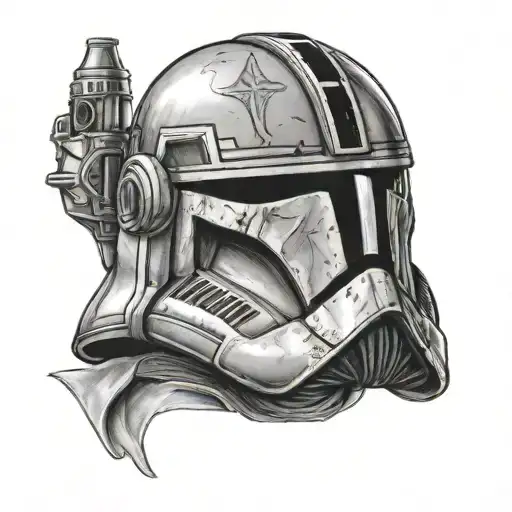 starwars captain rex helmet tattoo design idea