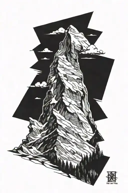 matterhorn tattoo design idea