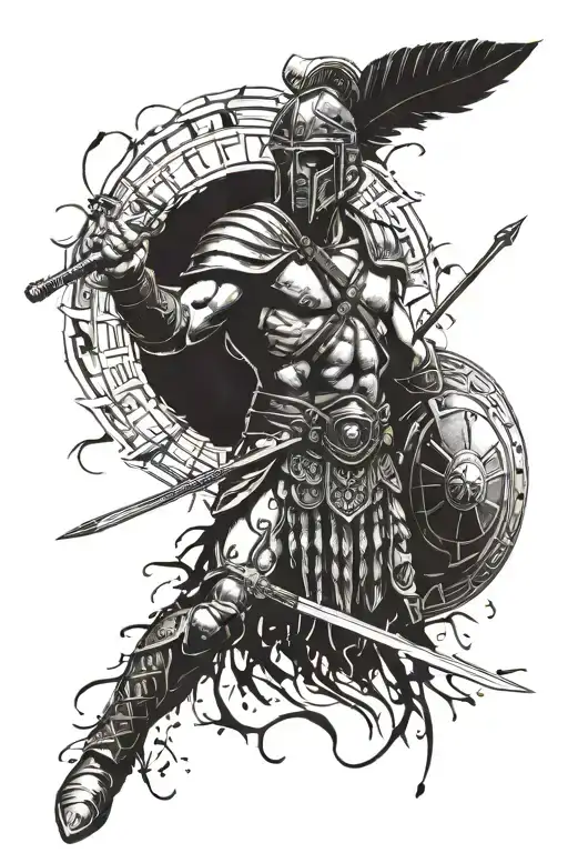 Spartacus gladiator tattoo design idea