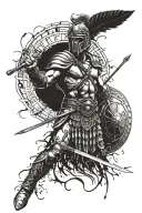 Spartacus gladiator tattoo design idea
