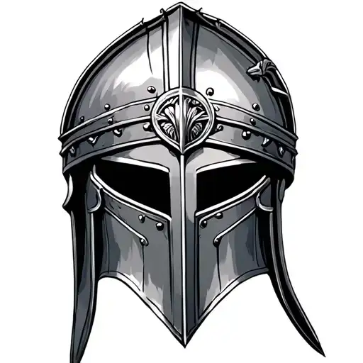 Gladiator helmet tattoo design idea