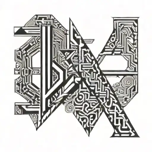 letters JWS and numbers 23 and 9 tattoo design idea