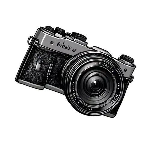 camera tattoo design idea