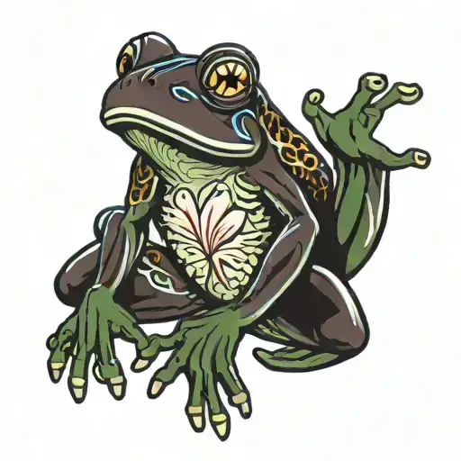 Brisbane lions frog tattoo design idea