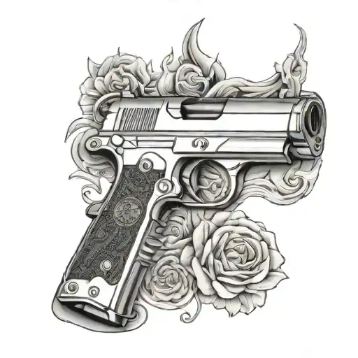 number 1911 tattoo design idea