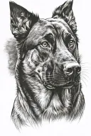 malinois dog and rottweiller dog tattoo tattoo design idea