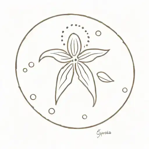 Use dots or fine lines around the sand dollar to resemble grains of sand, enhancing the beach and island vibe while keep tattoo design idea