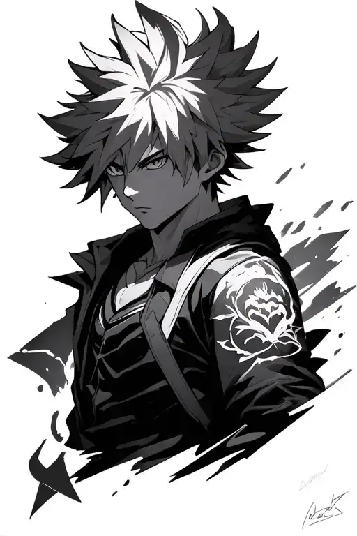 Katsuki Bakugo tattoo design idea