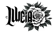 Name Lucia tattoo design idea
