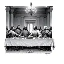 the last supper table tattoo design idea