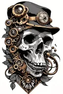 steampunk inspired tattoo tattoo design idea