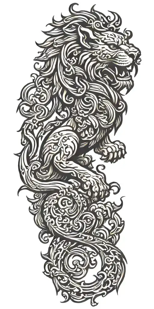 Scottish Rampant Lion Tattoo tattoo design idea