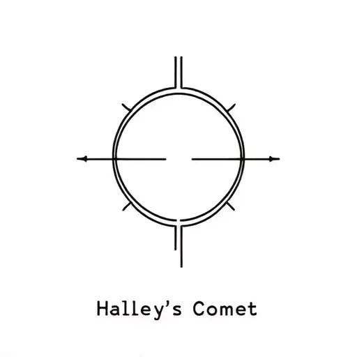 i want a tattoo that represents billie eilish’s song halley’s comet tattoo design idea