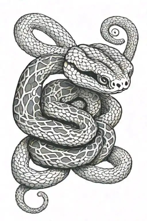 rattlesnake tattoo design idea