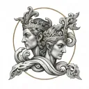 Janus tattoo design idea