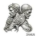 Janus tattoo design idea