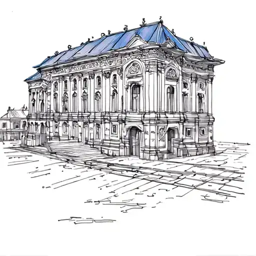 eastern europe architecture tattoo design idea