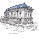 eastern europe architecture tattoo design idea