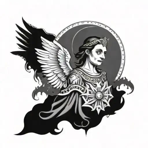 Patron Saint Dyphmna tattoo design idea