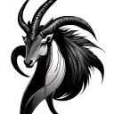Capricorn zodiac sign mixed with libra zodiac sign tattoo design idea